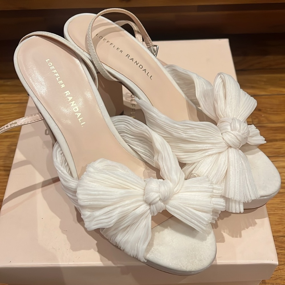 Natalia 115MM Pleated Bow Platform Sandals - Picture 11 of 11